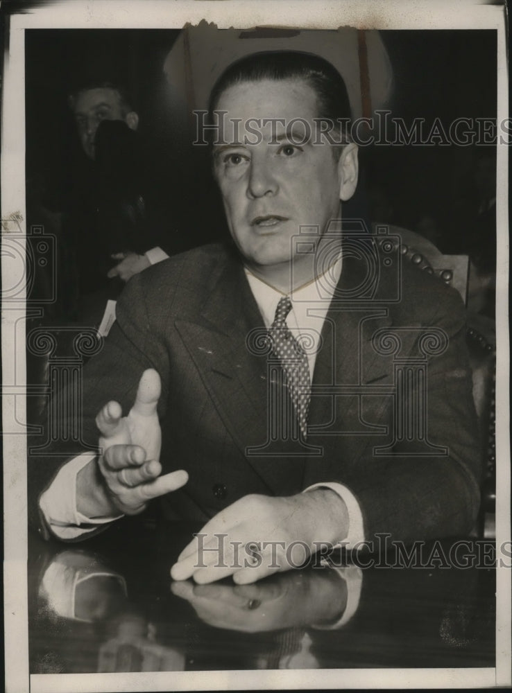 1941 Press Photo Columnist Westbrook Pegler in House Judiciary Committee