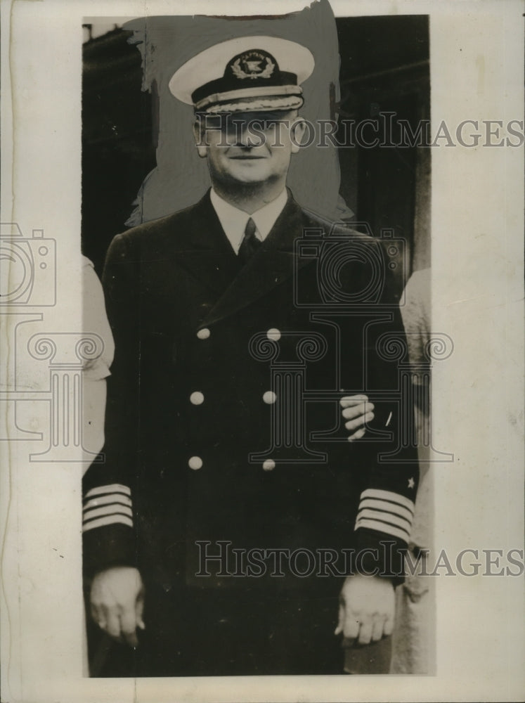 1935 Press Photo Einar William Sundstrom, Captain of Morgan Liner Ship Dixie