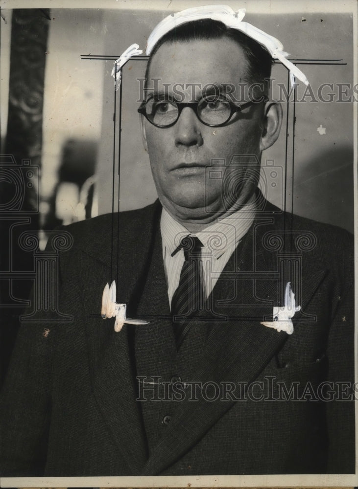 1933 Press Photo Oscar Merrill Hartzell, Sir Francis Drake Estate Con Man