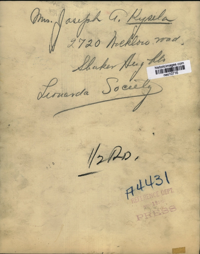 1927 Press Photo Mrs. Joseph A. Kysela of Leonarda Society - neo10716