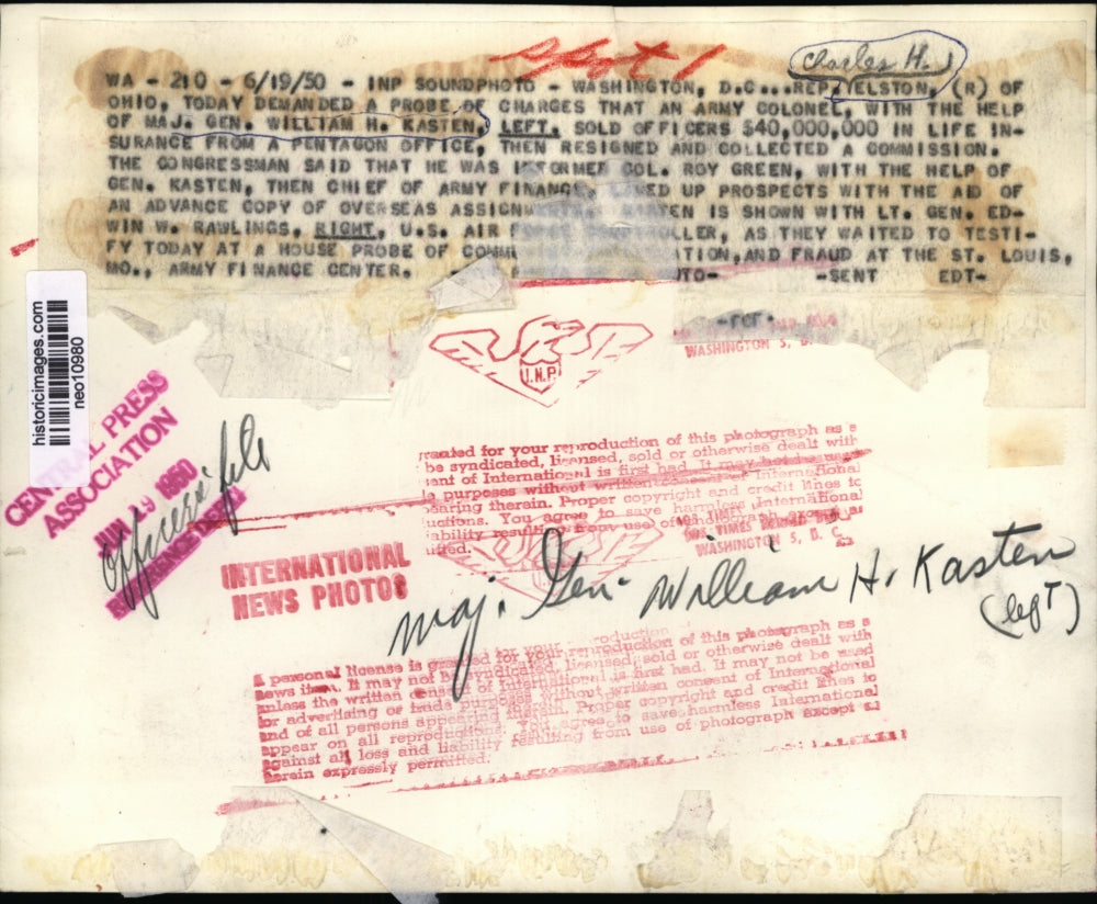 1930 Press Photo Ohio Rep Charles Yeltson, Lt Gen Edwin Rawlings in DC