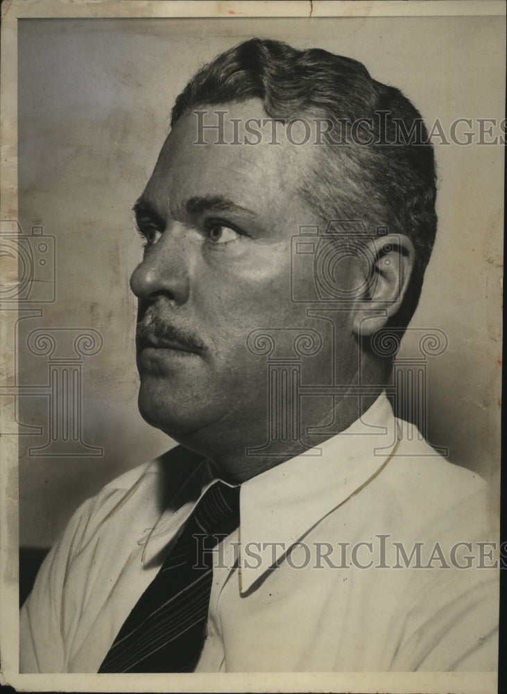 1937 Press Photo Jesse Cargill in a shirt & tie - neo11062
