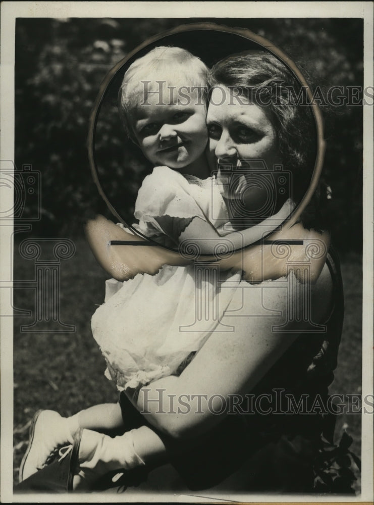 1932 Press Photo Mrs. Jack Durand and daughter Patricia Extorted on kidnap