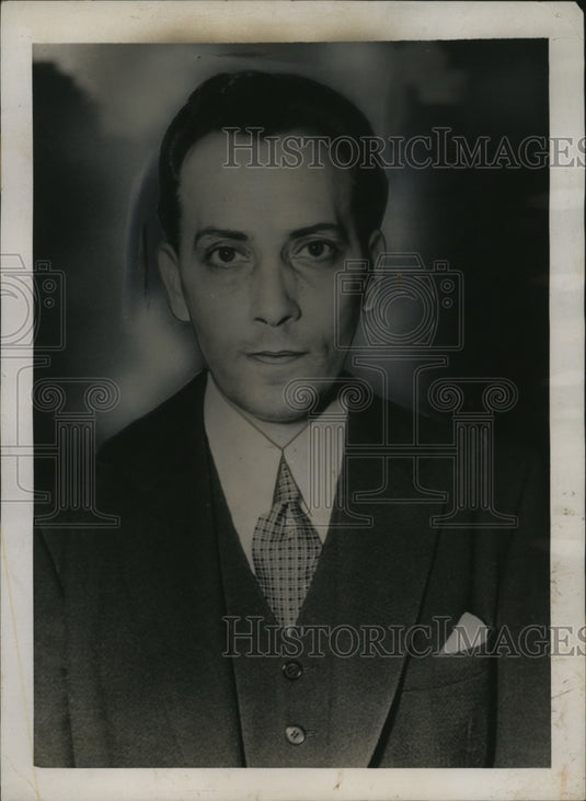1937 Press Photo Dr Armen Greenhut at PA trial for assault of Ruth McGowan
