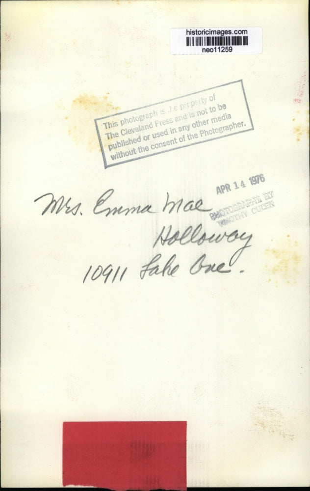 1976 Press Photo Emma Mae Holloway - neo11259