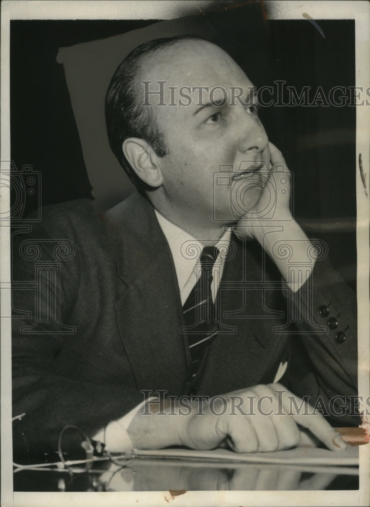 1940 Press Photo David E. Lillienthal at House Military Affairs Committee