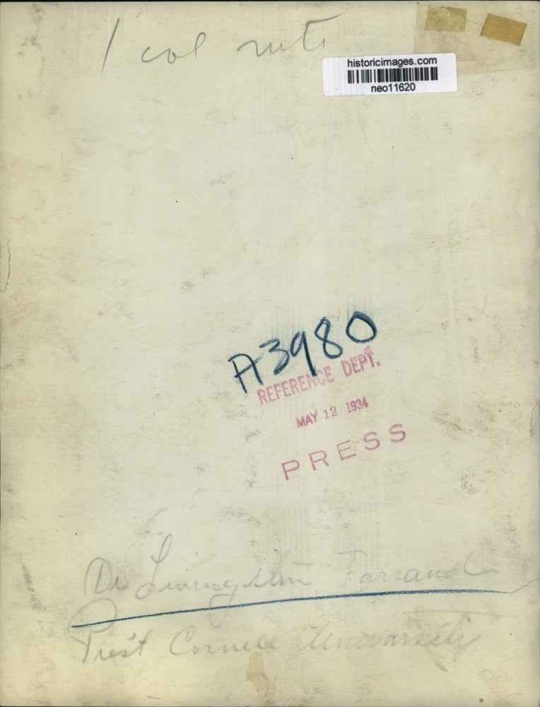 1934 Press Photo Dr. Livingston Farrand, President of Cornell University