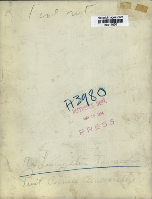 1934 Press Photo Dr. Livingston Farrand, President of Cornell University