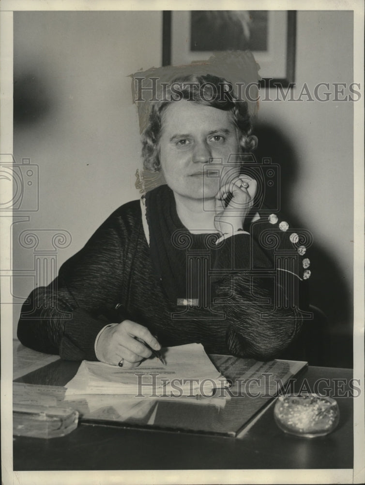 1934 Press Photo Katherine F. Lenroot head of Childrens Bureau Dept. of Labor