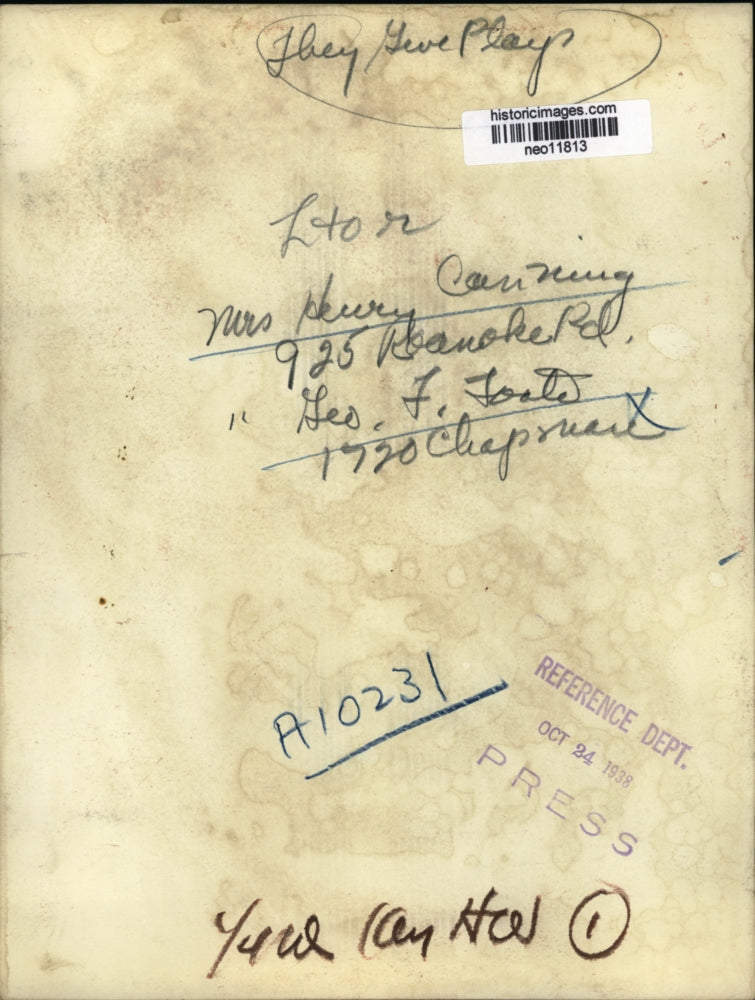 1938 Press Photo Mrs. Henry Canning, Geo F. Loate - neo11813