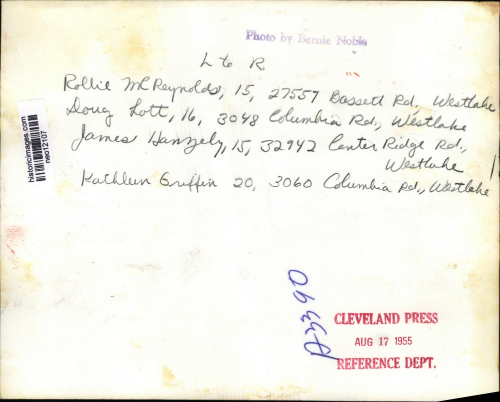 1955 Press Photo Messy Mixers Cooking Kids, Westlake, Ohio - neo12107