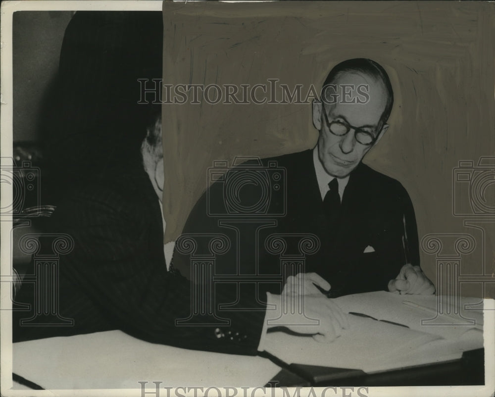 1942 Press Photo Soviet ambassador MMaisky & Hon Vincent Massey of Canada