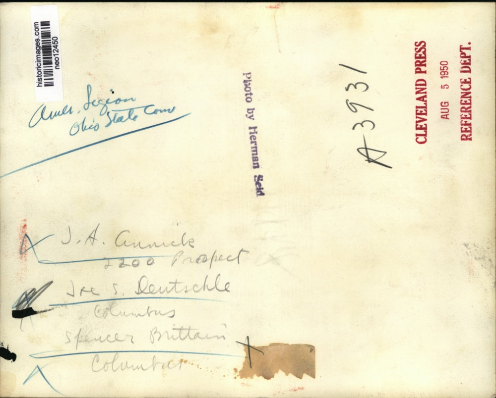 1950 Press Photo JA Annick, JS Deutschle, Spencer Brittain Columbus Ohio America