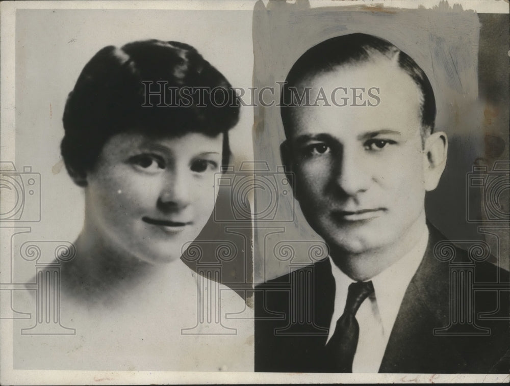 1933 Press Photo The Rev Inman &amp; wife Mrs Gladys Inman he abandoned her