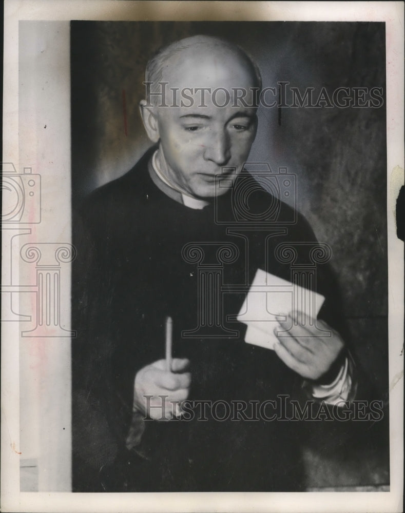 1961 Press Photo Italian Vote elections Cardinal Ildefenso Schuster - neo12611
