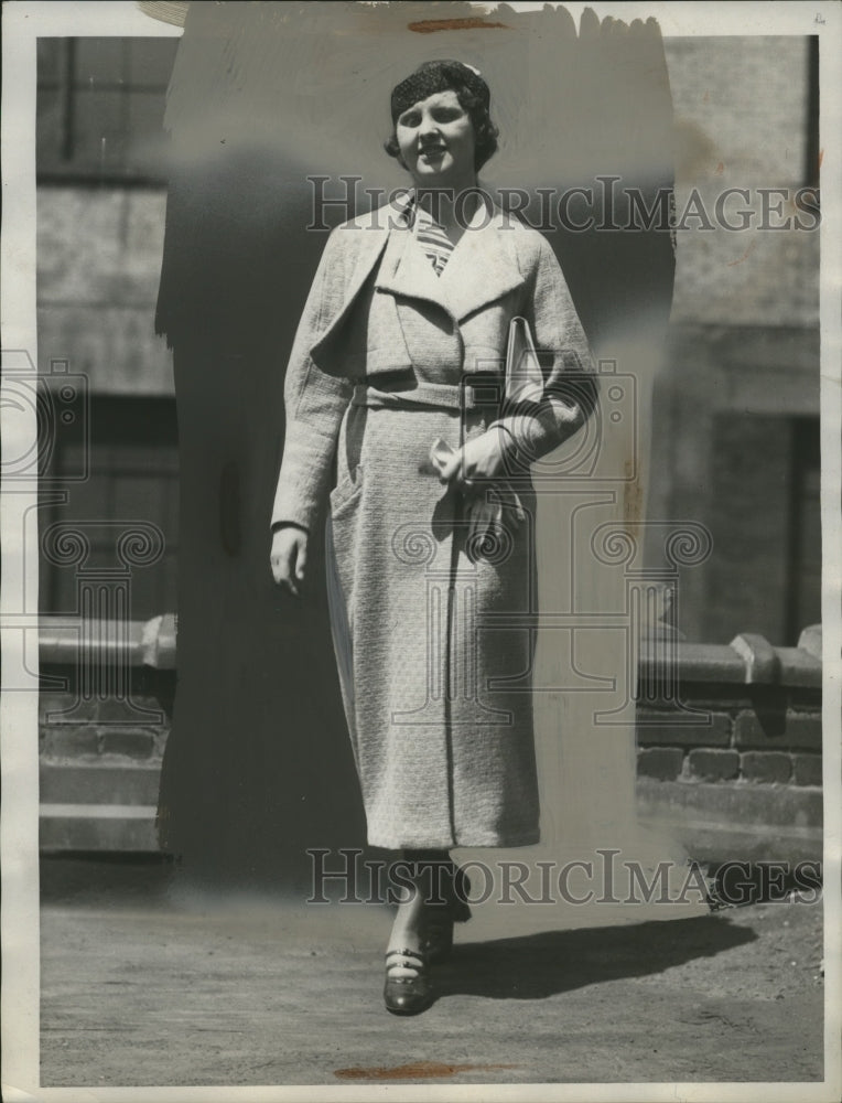 1934 Press Photo Miss Norene E Jenkins of 23695 Taylor - neo12635