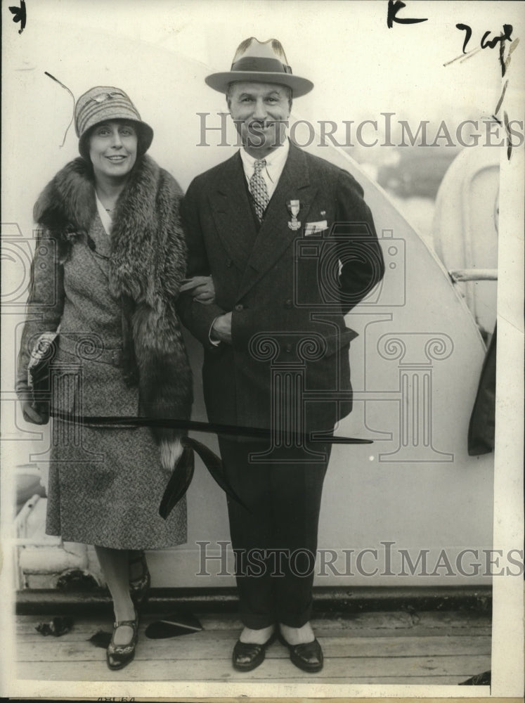 1927 Press Photo Mr &amp; Mrs William A Mitchell hes ex head of Army Air Service- Historic Images