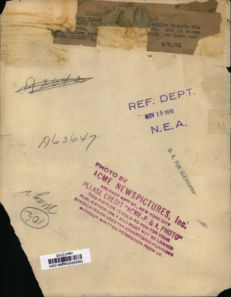 1931 Press Photo Uncaptioned - neo13143