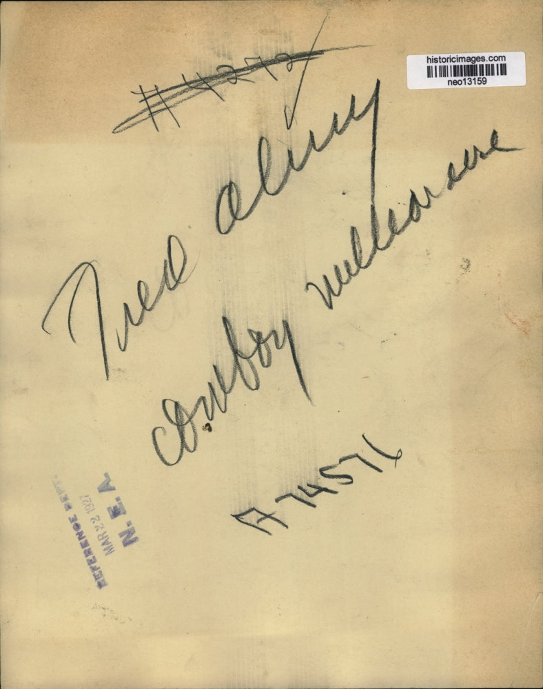 1927 Press Photo Fred Olirry Cowboy - neo13159