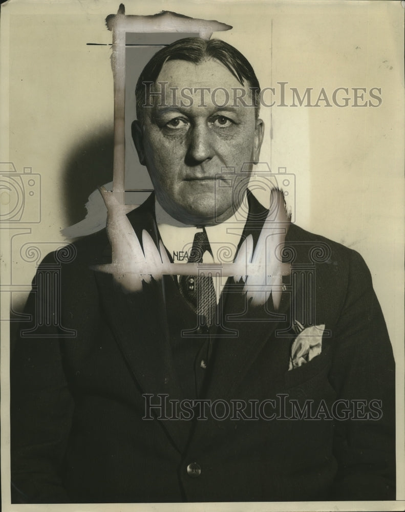 1930 Press Photo Col Henrich Picket Collector of Port of Detroit - neo13202