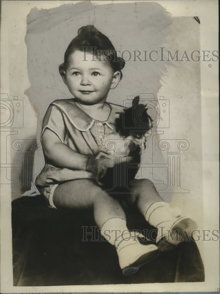 1928 Press Photo Hans von Hindenburg with Pet Dog - neo13257