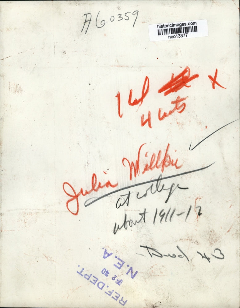 1940 Press Photo Julia Willpie at College - neo13377