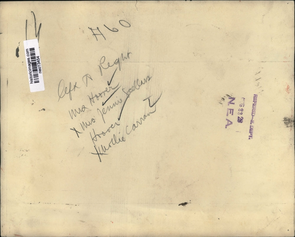 1928 Press Photo Lou & Herbert Hoover with Jennie Scellan, Mollie Carran