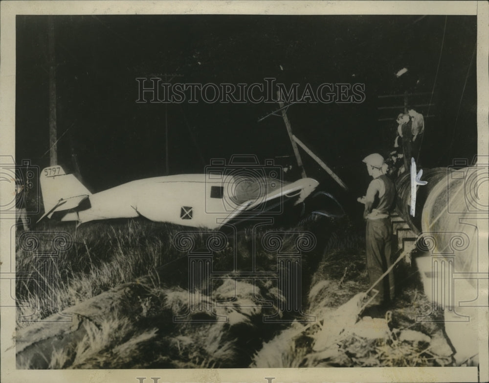 1928 Press Photo Investment Bankers of America Plane Crash, Atlantic City