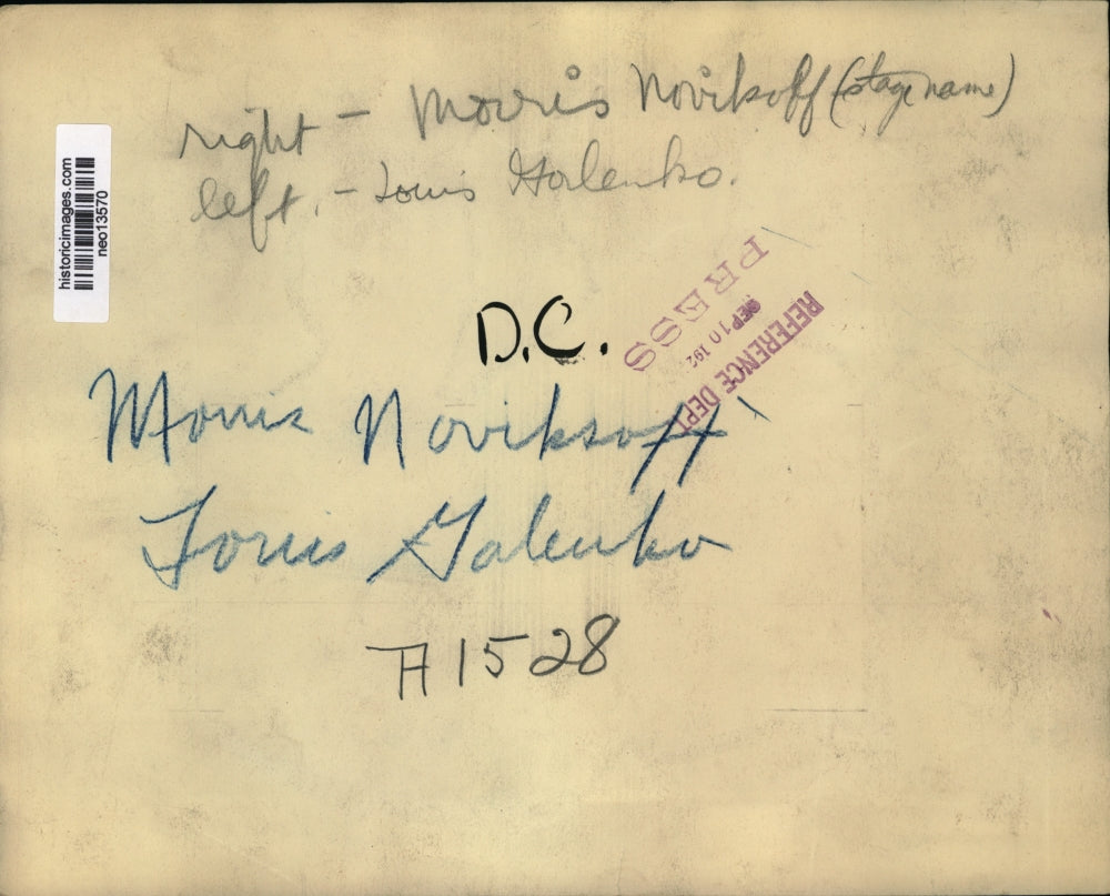 1927 Press Photo Morris Noviksoff & Torres Galenko at a meeting - neo13570