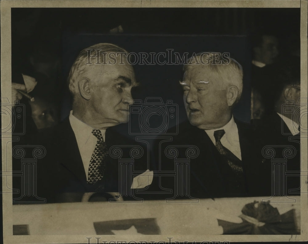 1936 Press Photo Joseph W Byrnes & John N Garner at political convention
