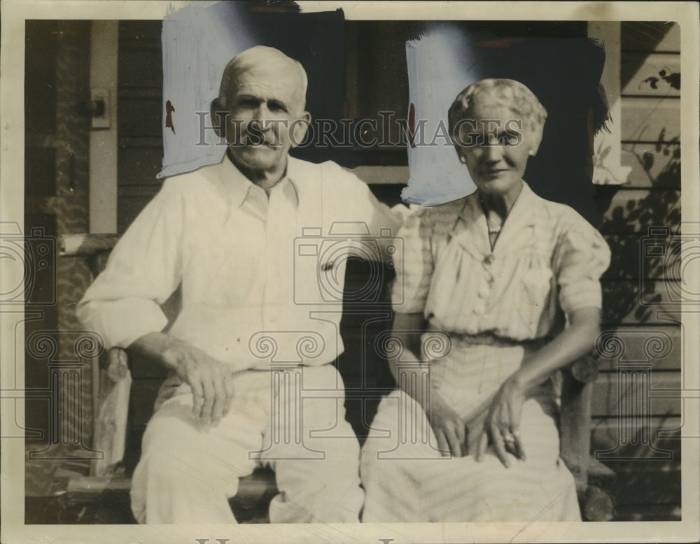 1941 Press Photo Mr & Mrs Louis A Allen golden anniversary in Cleveland