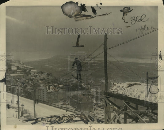 Press Photo Quebec Canada SKi Jumper - neo13782- Historic Images