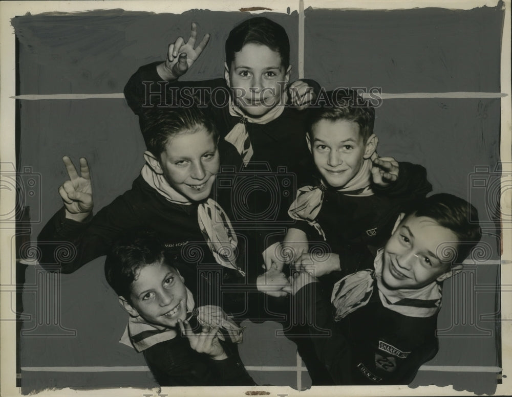 1940 Press Photo Sussex School PTA Cub Pack 22 Den 4 - neo13847