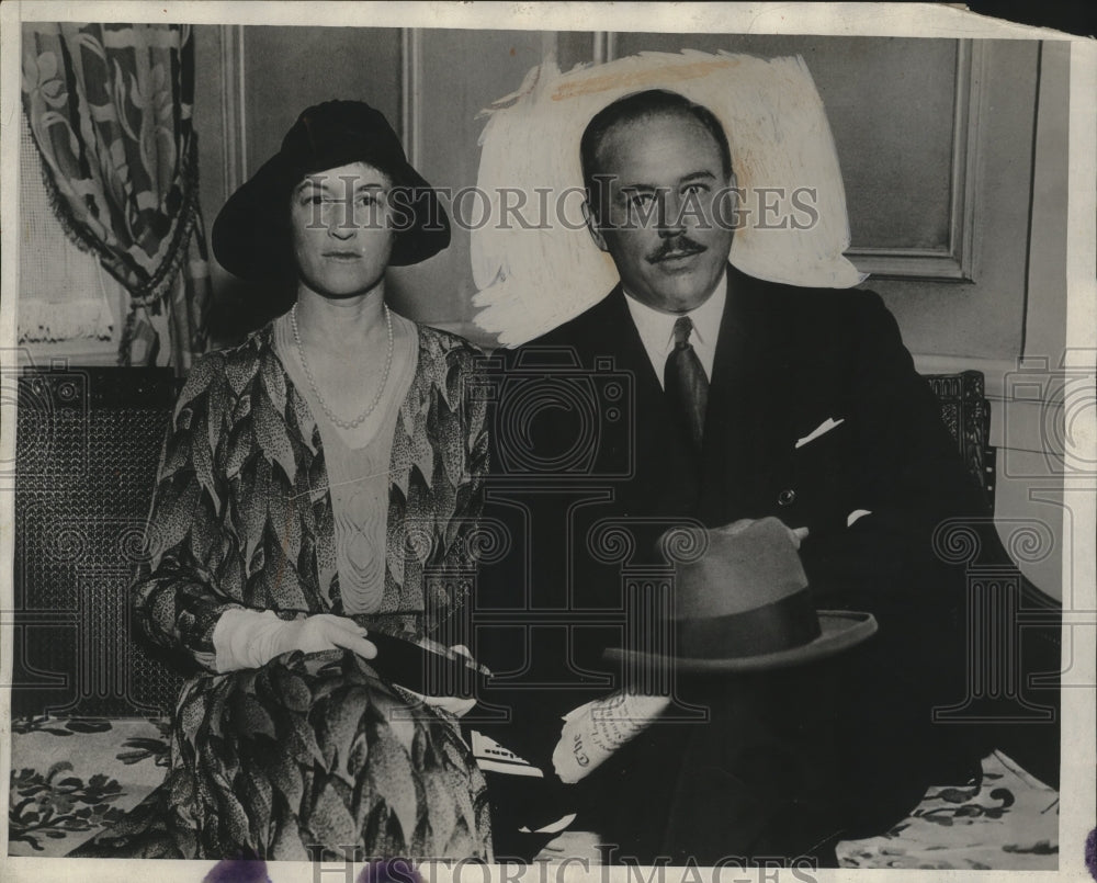 1931 Press Photo Congressman and Mrs Robert L Bacon of New York - neo13920