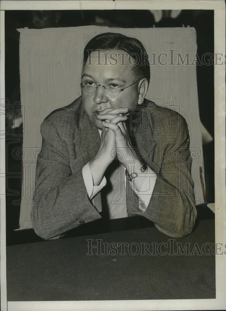 1934 Press Photo Carl Dickey Testifies in House Nazi Investigating Committee