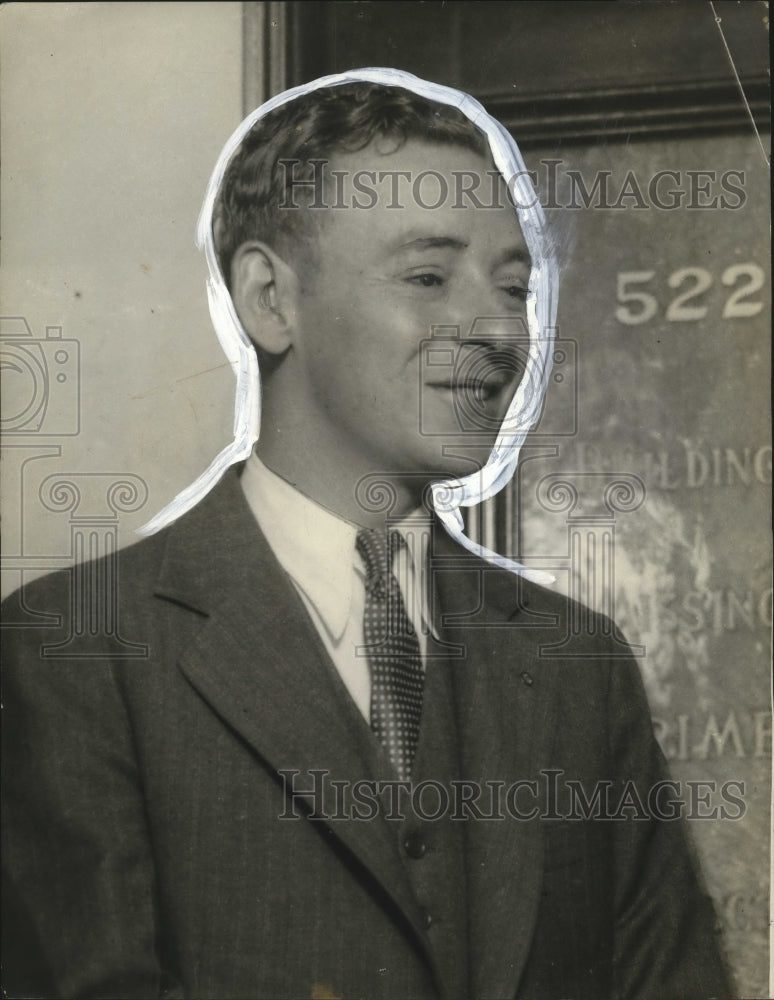 1929 Press Photo Mathuir Holdreuth Jr, Detroit Kidnap Victim - neo14073