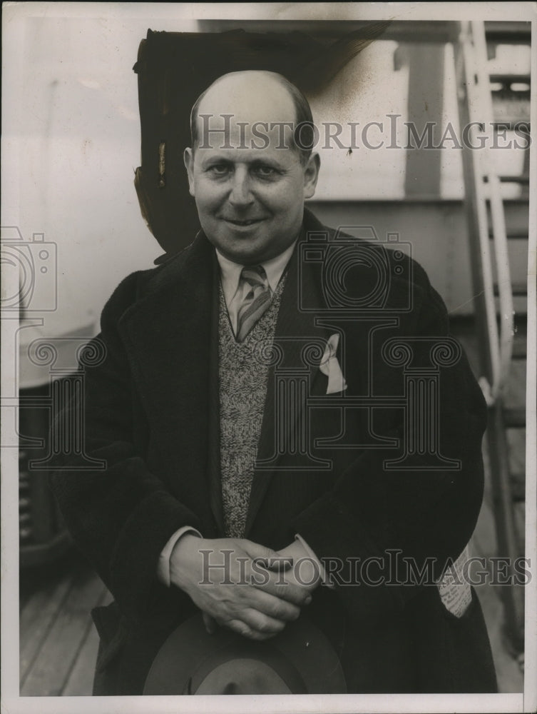 1936 Press Photo Mr. Hendrik De Leeuw - neo14177