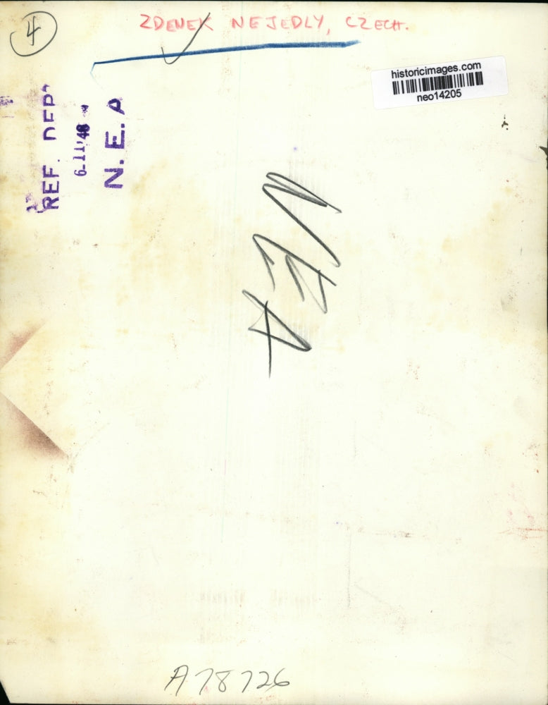 1948 Press Photo Zednek Nejedly - neo14205