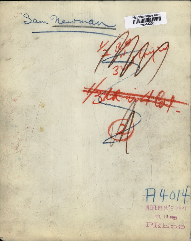 1929 Press Photo Sam Newman with trophies - neo14256