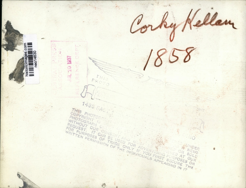 1937 Press Photo Corky Hellane - neo14630