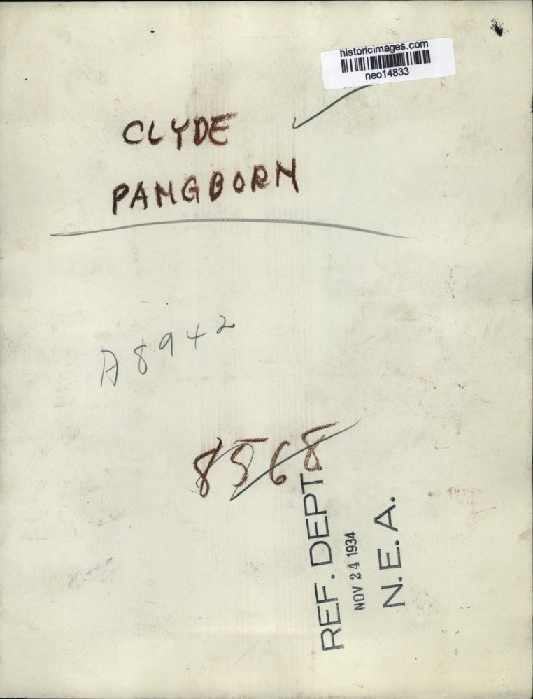 1934 Press Photo Clyde Pamgborn - neo14833
