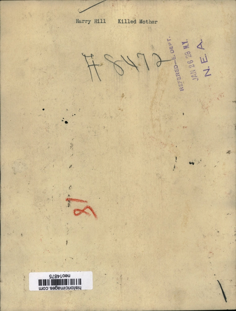 1928 Press Photo Harry Hill who killed his mother at his trial - neo14875