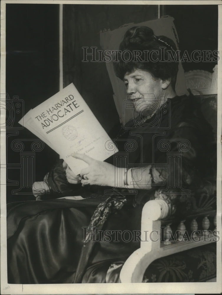 1924 Press Photo Katherine G Welling coins word spigot-bigot to describe drys