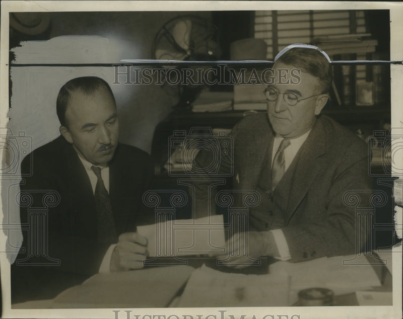 Load image into Gallery viewer, 1934 Press Photo E D Sweet and Frank T Culliton - neo15208
