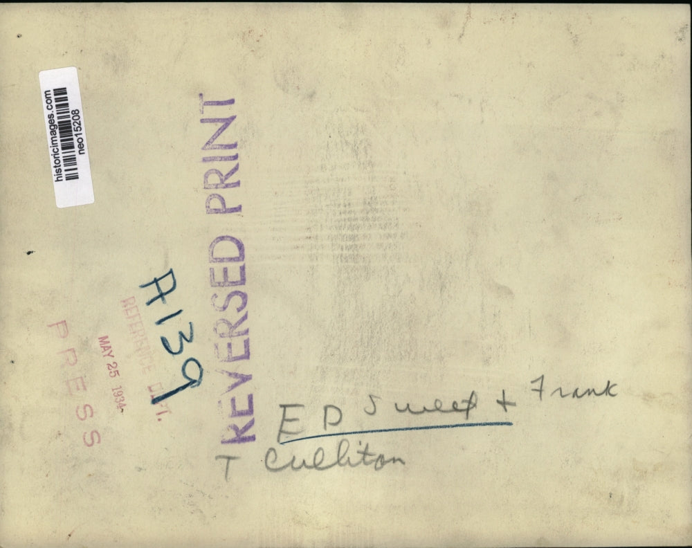 1934 Press Photo E D Sweet and Frank T Culliton - neo15208