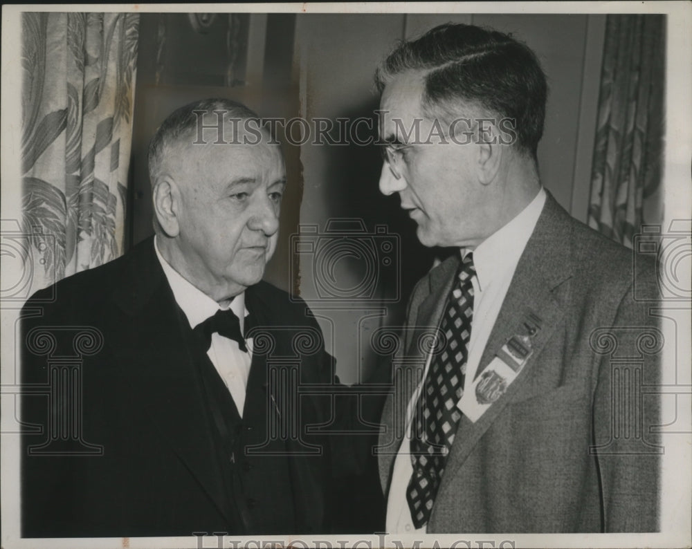 1944 Press Photo Paper Man Josephus Daniels and US Rep. John McCormack