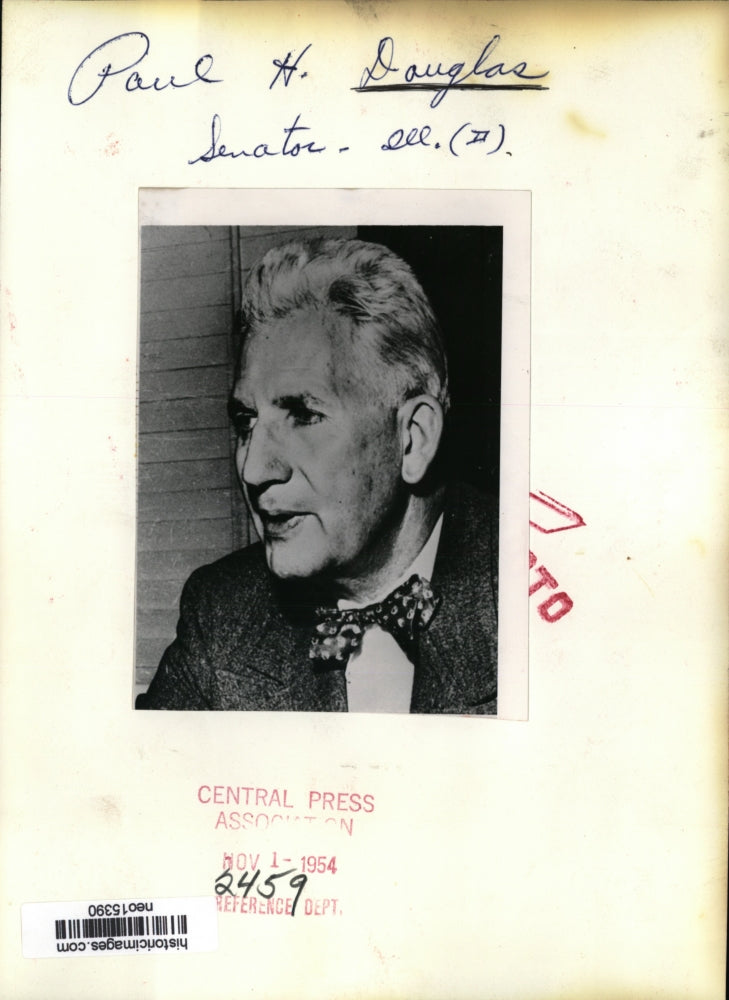 1954 Press Photo Senator Paul H Douglas of Illinois - neo15390