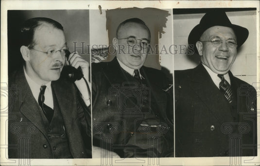 1938 Press Photo Charles Jones,Thomas Kennedy, Charles Margiotti Gov. Candidates