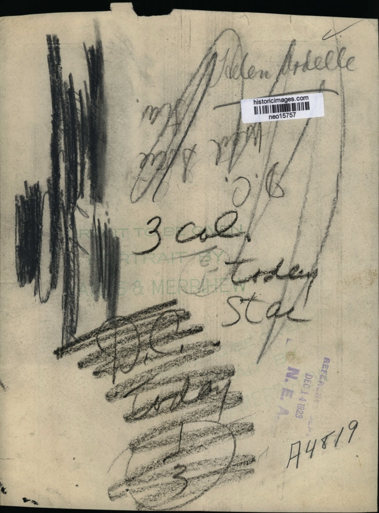 1923 Press Photo Helen Ordelle - neo15757