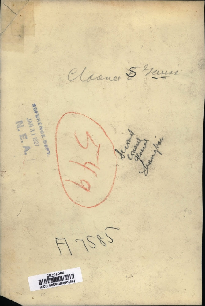 1927 Press Photo Clarence S. Guass - neo15765